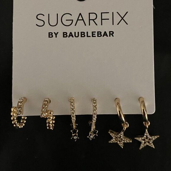 BaubleBar Jewelry - Sugarfix by BaubleBar Three Hoop Star Earrings Gifts NEW